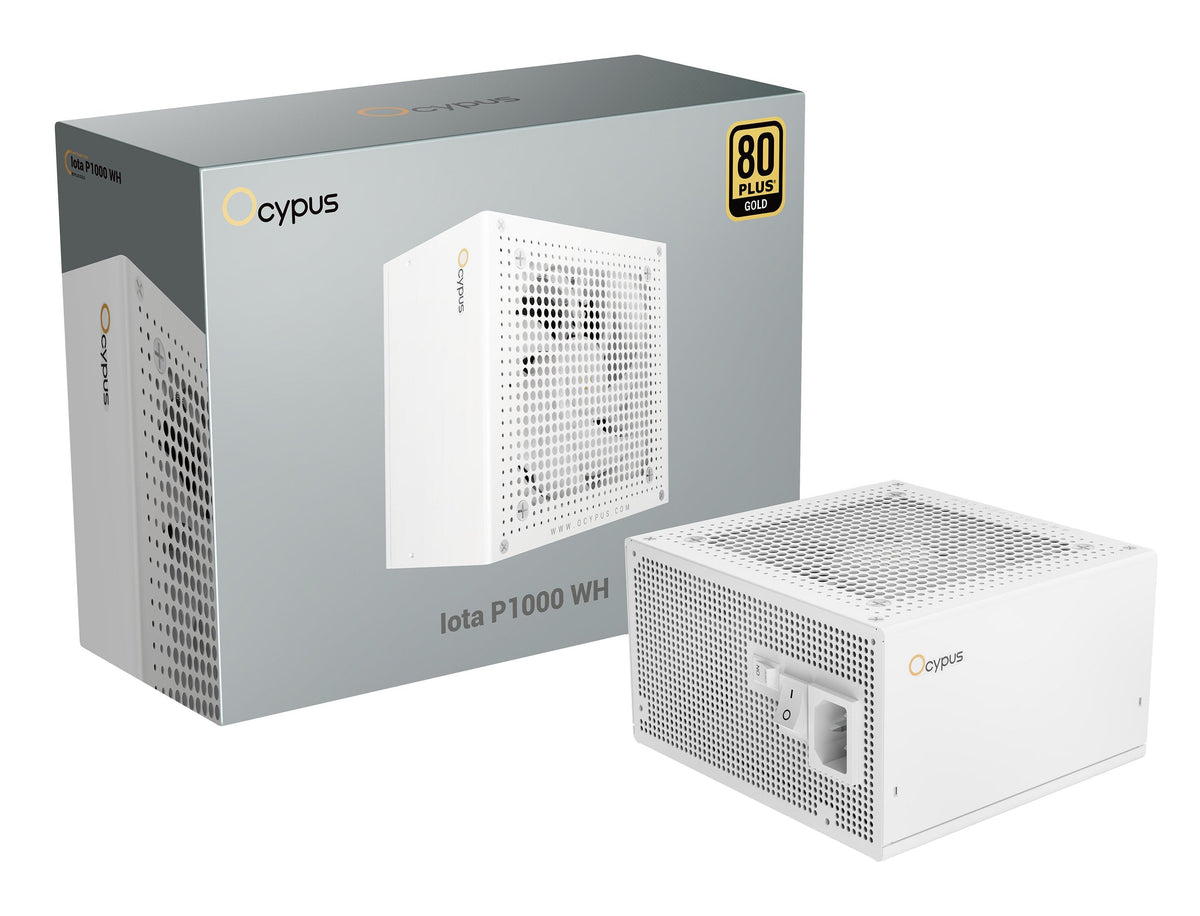 Fuente De Alimentación  Ocypus Iota P1000 1x Gpu De Alta Potencia De 12 Pines, 3x Pcie, Gestión De Cables, 1000 Vatios Blanco Iota-P1000-G1ffw