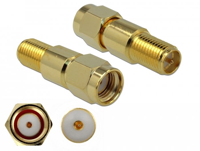 Delock Adaptador Rp-Sma Macho A Rp-Sma Hembra 3 Ghz