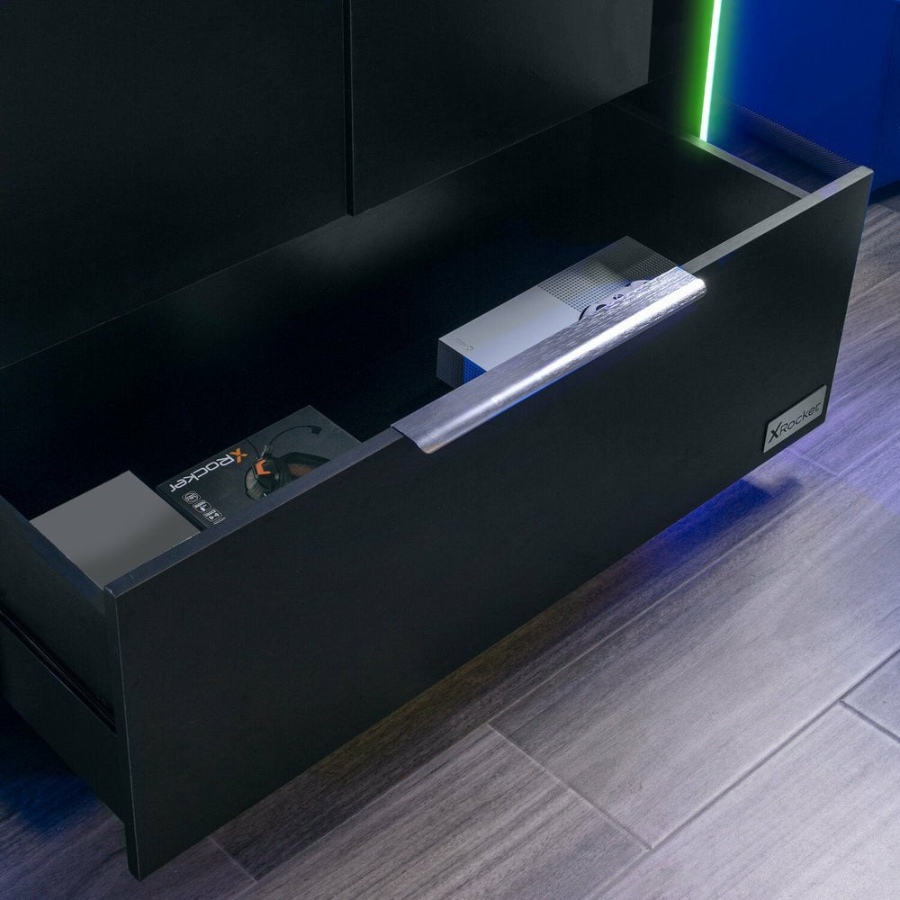 Xrocker Gaming Kleiderschrank Led-Beleuchtung 2-Türig Negro