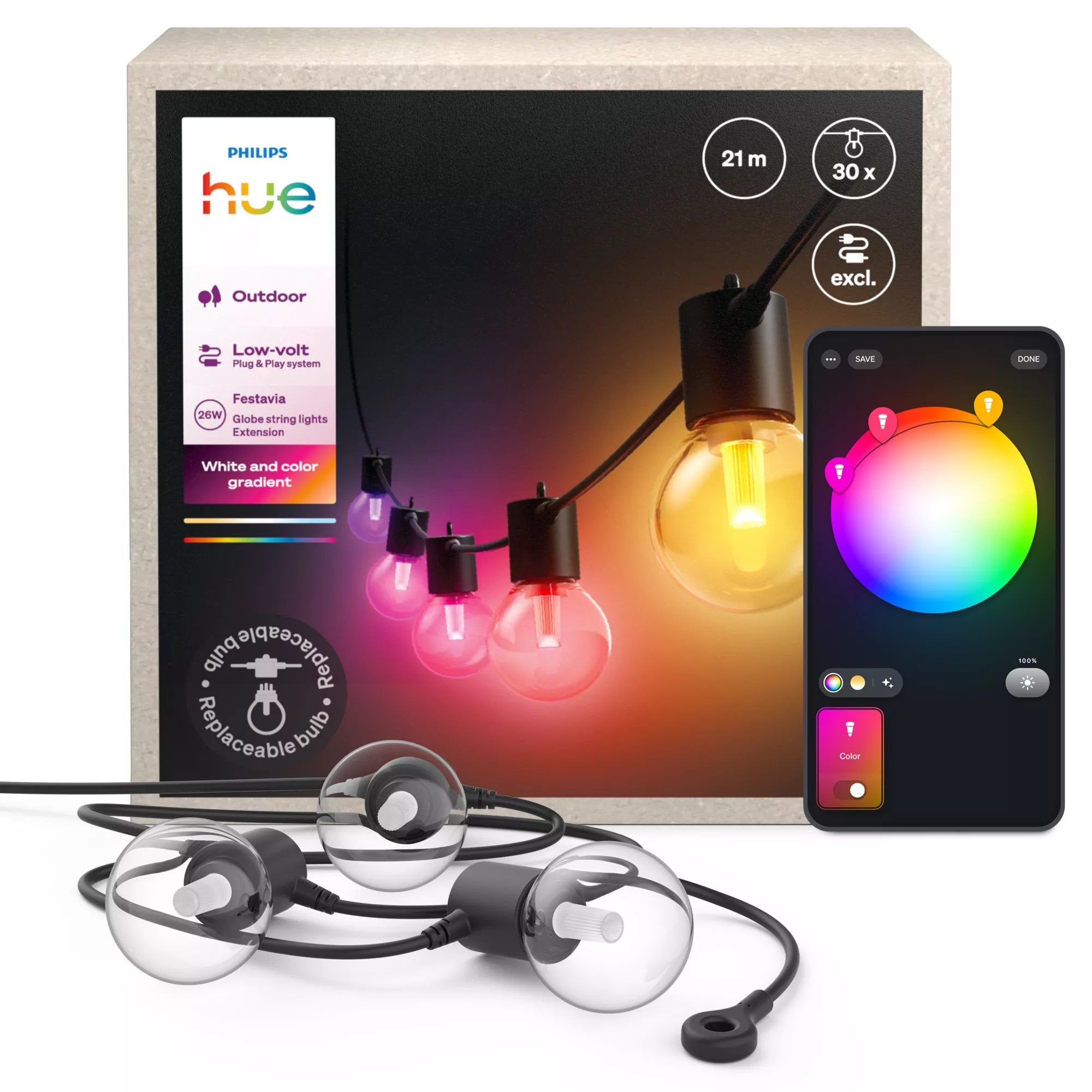 EAN 8721103063731 - Philips Hue White and Color ambiance 8721103063731 iluminación inteligente Tira de luz inteligente Blueto imagen 3