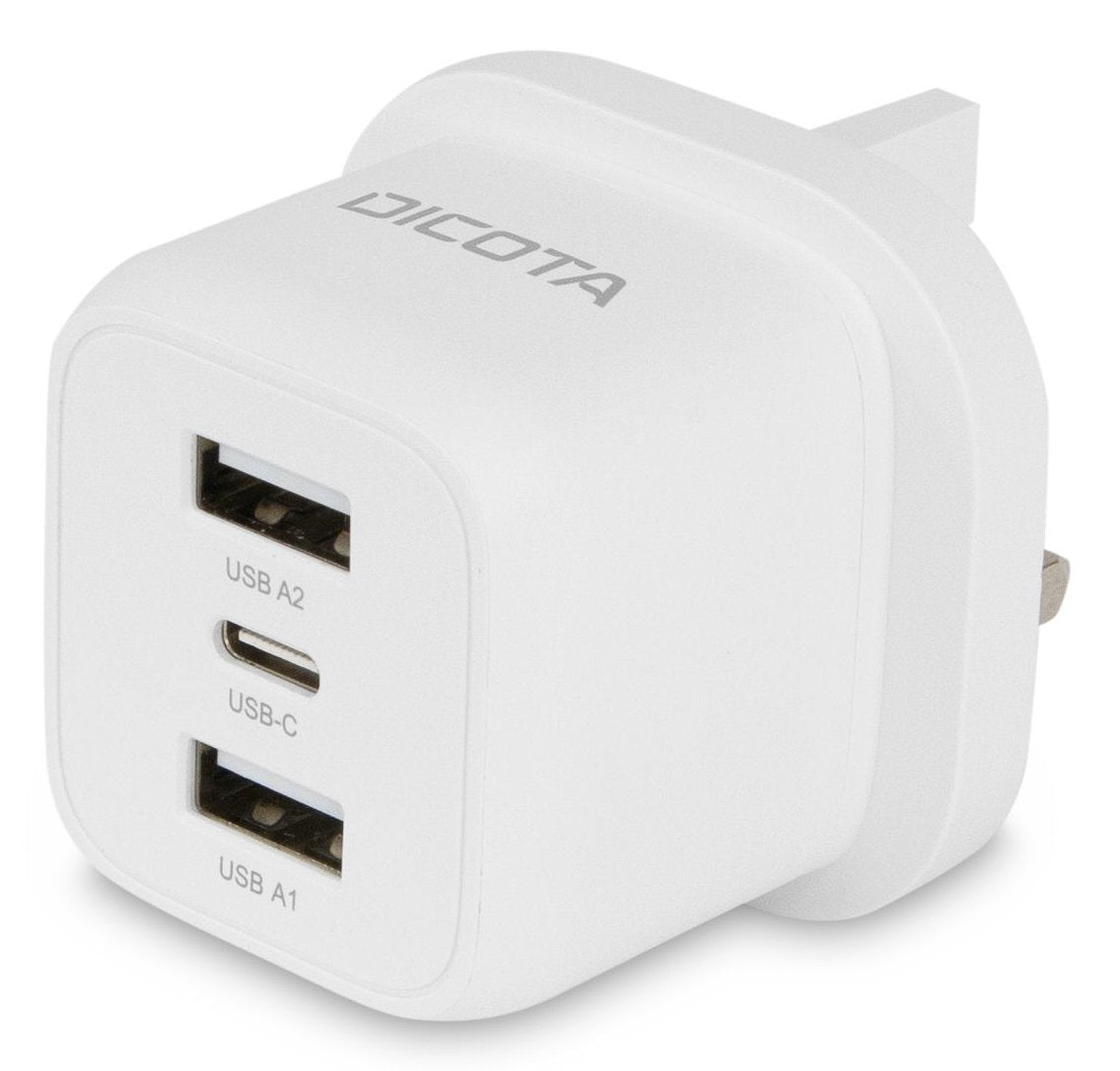 Dicota Fuente De Alimentación - Compacto, Laptop - 32 Watt - 3 A - 3 Tomas De Salida (Usb-C, 2 X Usb)