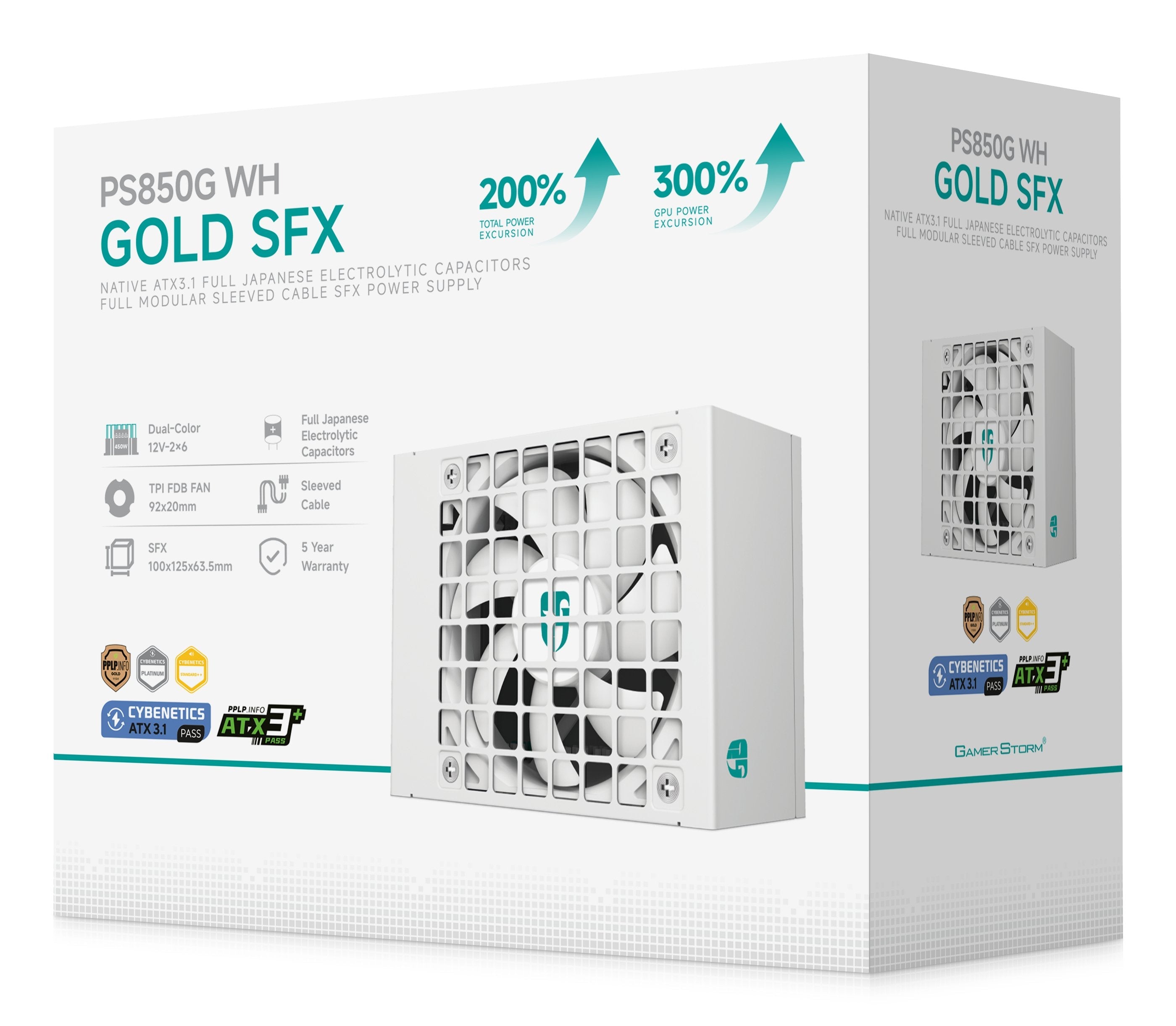 Deepcool Gamer Storm Ps850g (Blanco, 1x 12-Pin High-Power Gpu, 3x Pcie, Cablemanagement, 850 Watt) R-Ps850g-Fe0w-Jgeu