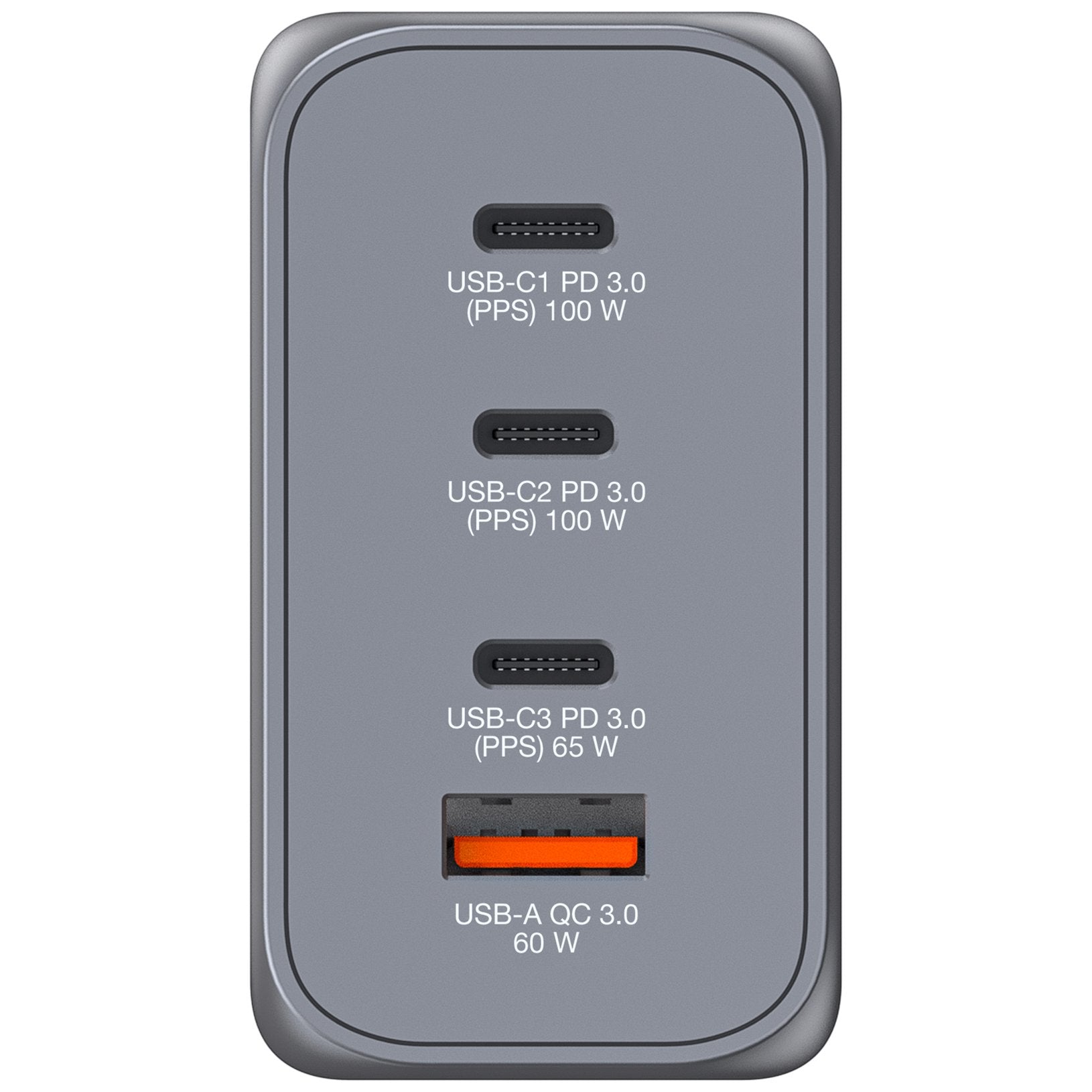 Cargador Gan De Pared Universal Verbatim Gnc-200 3xusb Tipo-C 1xusb 200w