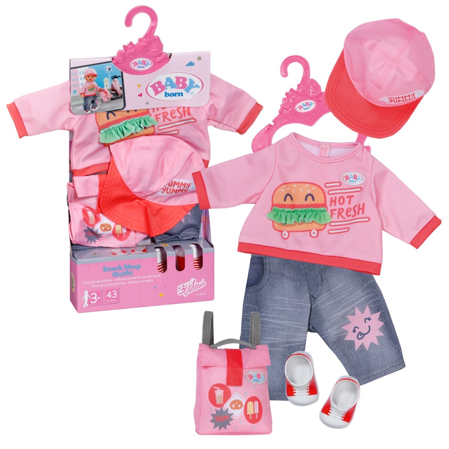 Zapf Creation Baby Born® Snack Shop Outfit 43cm, Accesorios Para Muñecas 835944