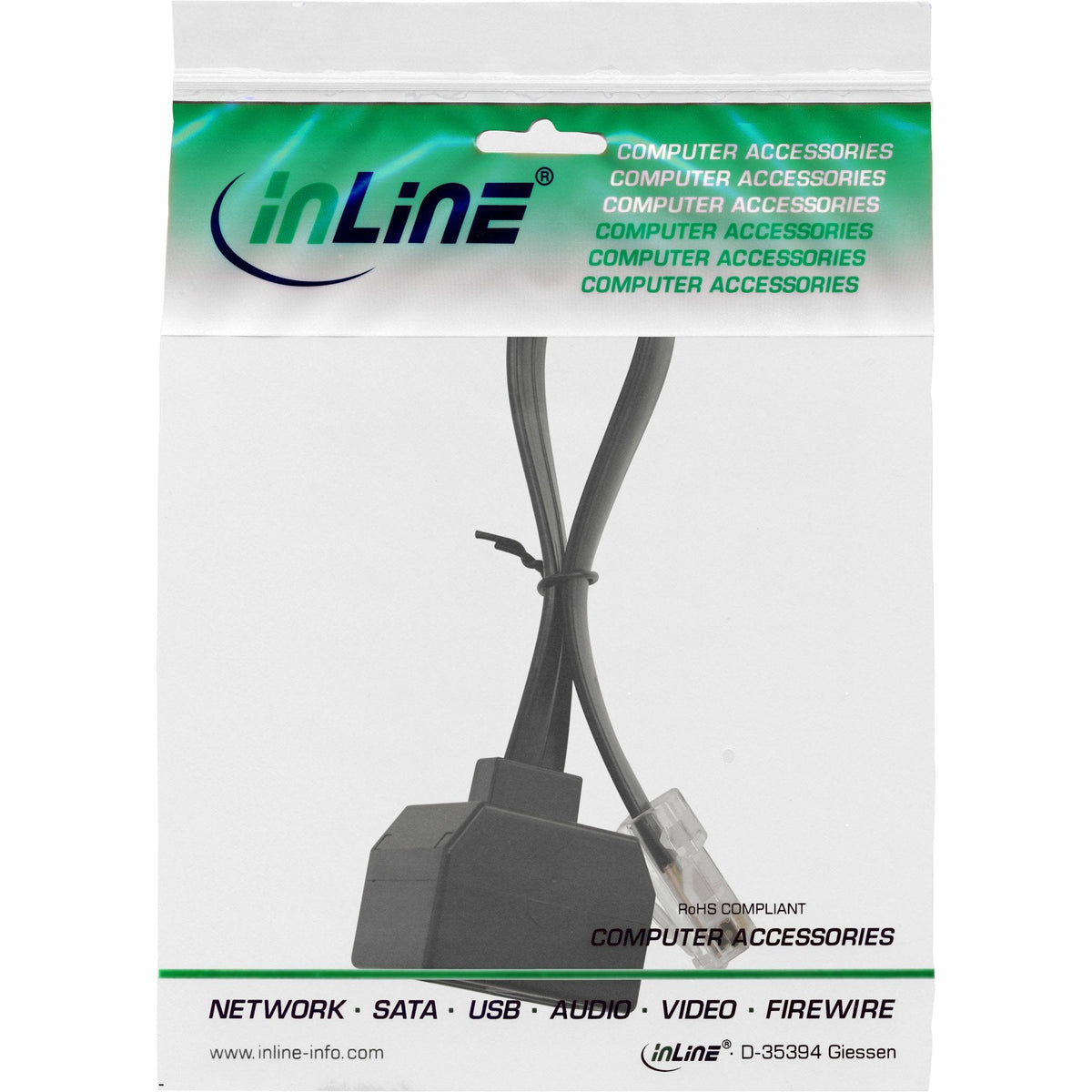 Isdn Spitter 1->2, Inline®, 1x Rj45 M / 2x Rj45 F, (8p8c), Without Resistors