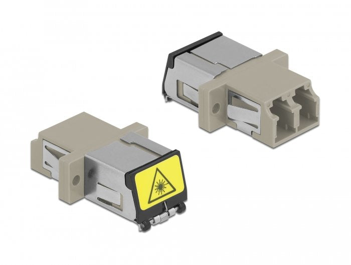 Lwl Kupplung Mit Laserschutzklappe Lc Duplex Buchse Zu Lc Duplex Buchse Multimode Beige