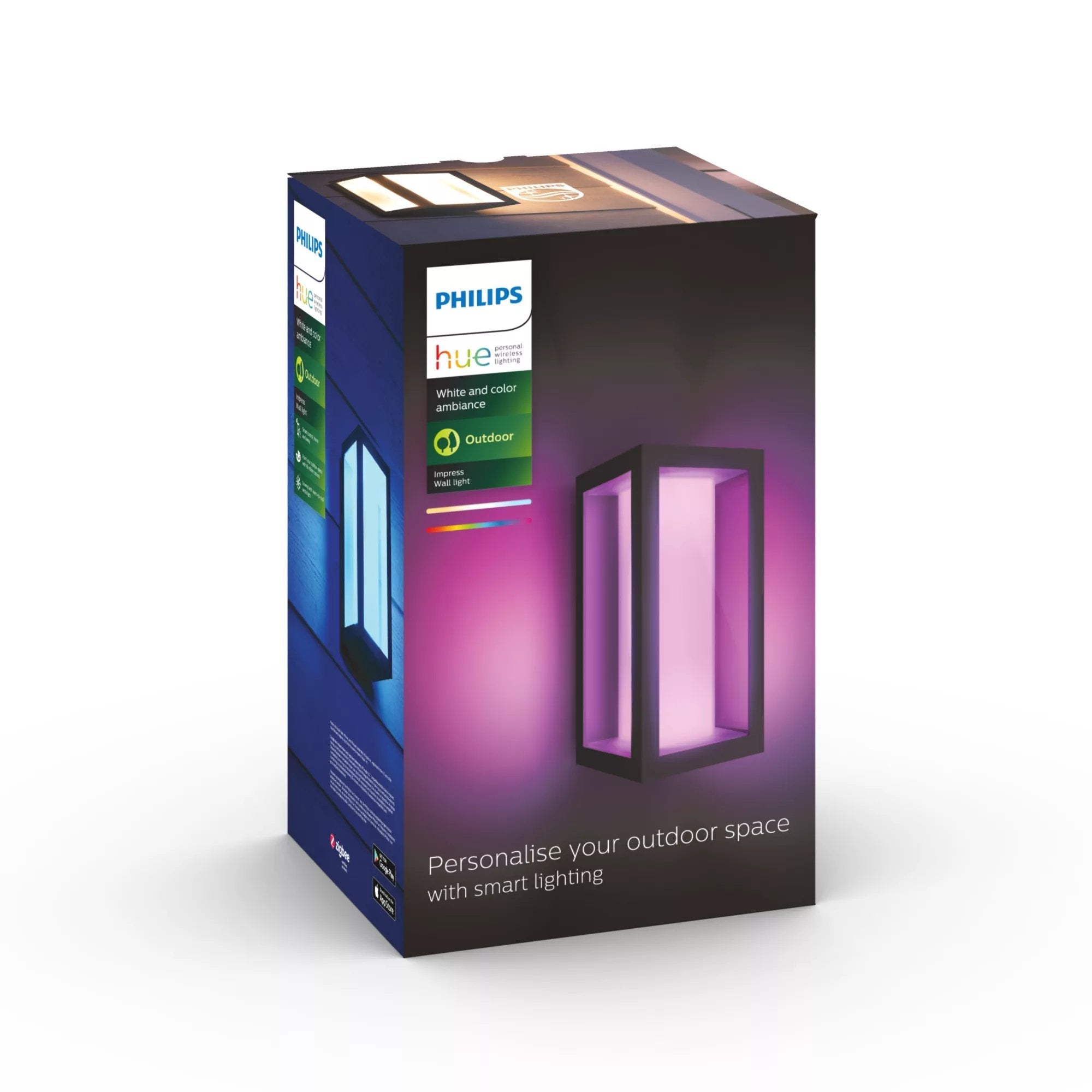 Philips Hue White And Color Ambiance Aplique Mural Para Exteriores Impress