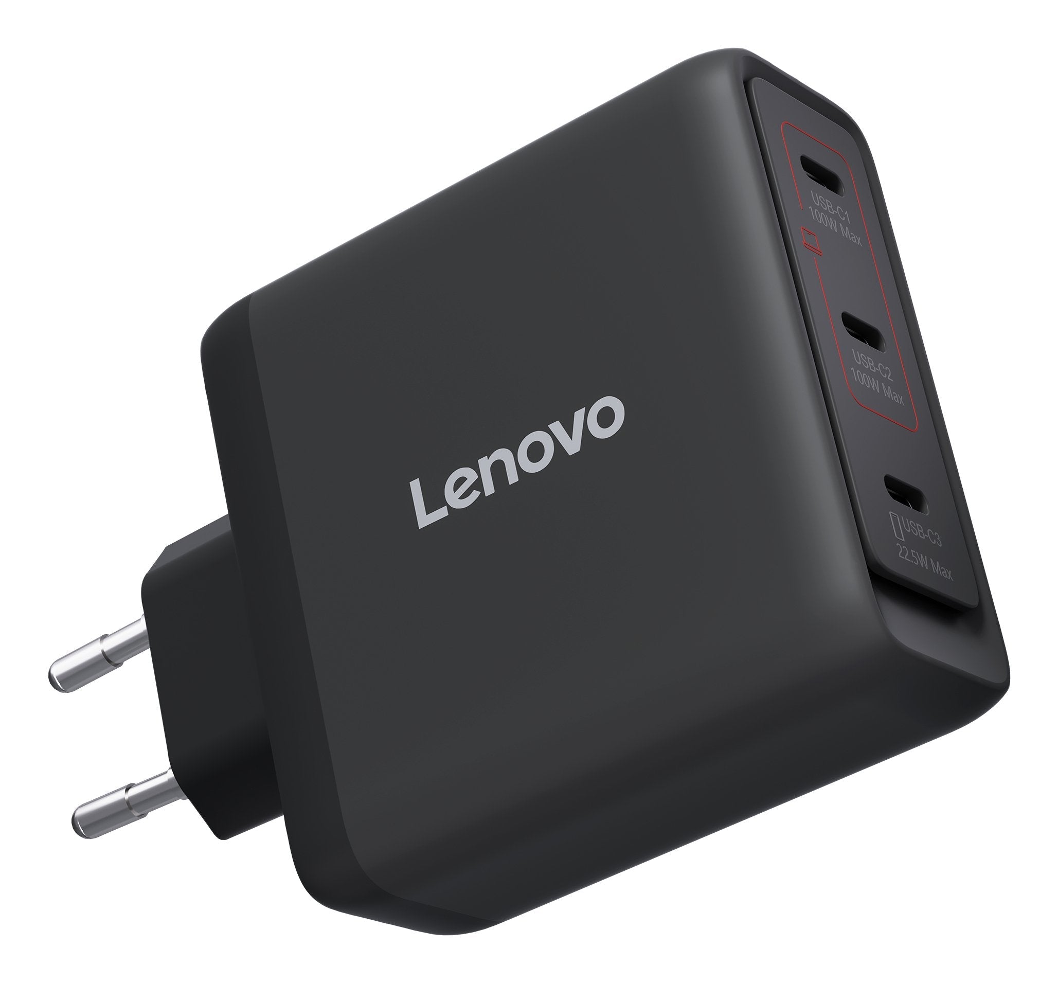 N Lenovo Multi-Port Usb-C 100w Gan-Cargador  Netzteil Schwarz Inkl. Usb-C Cable (1,8m)