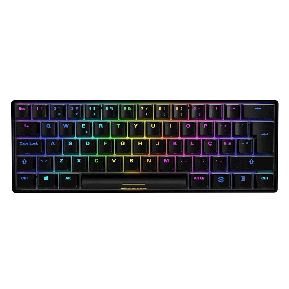 Teclado Portugues Gaming Sharkoon Skiller Sgk50 S4 Kailh Red Negro