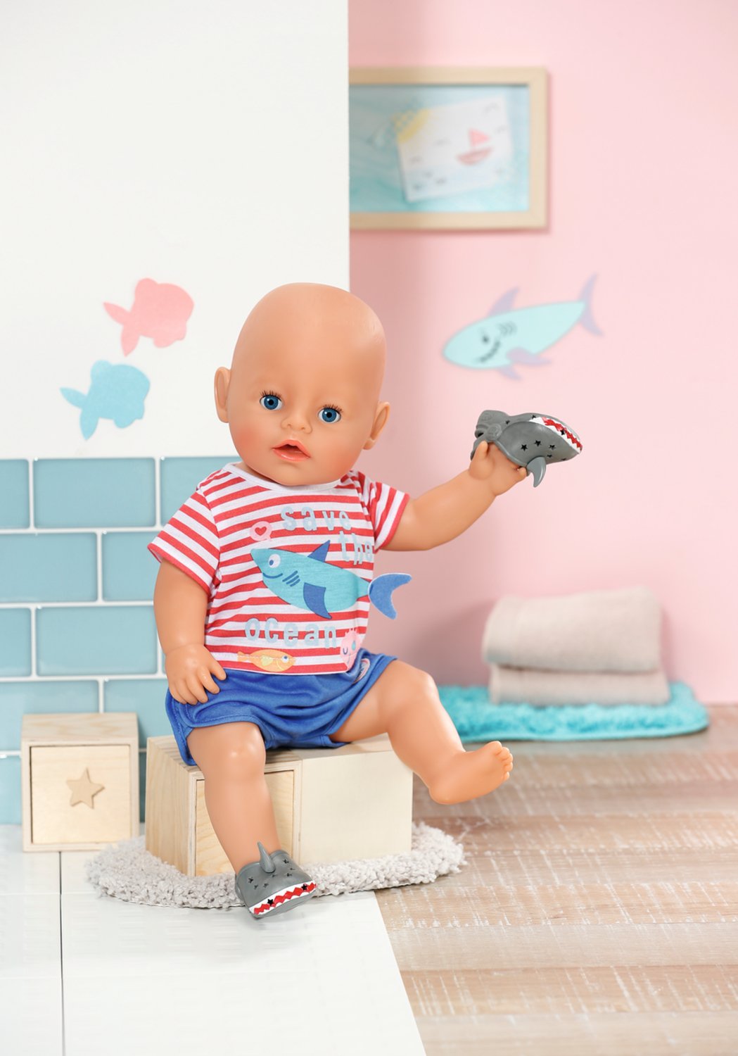 Zapf Creation Baby Born Bath Pyjamas Wshoes Blue 43cm Pijama De Muñeca 834268