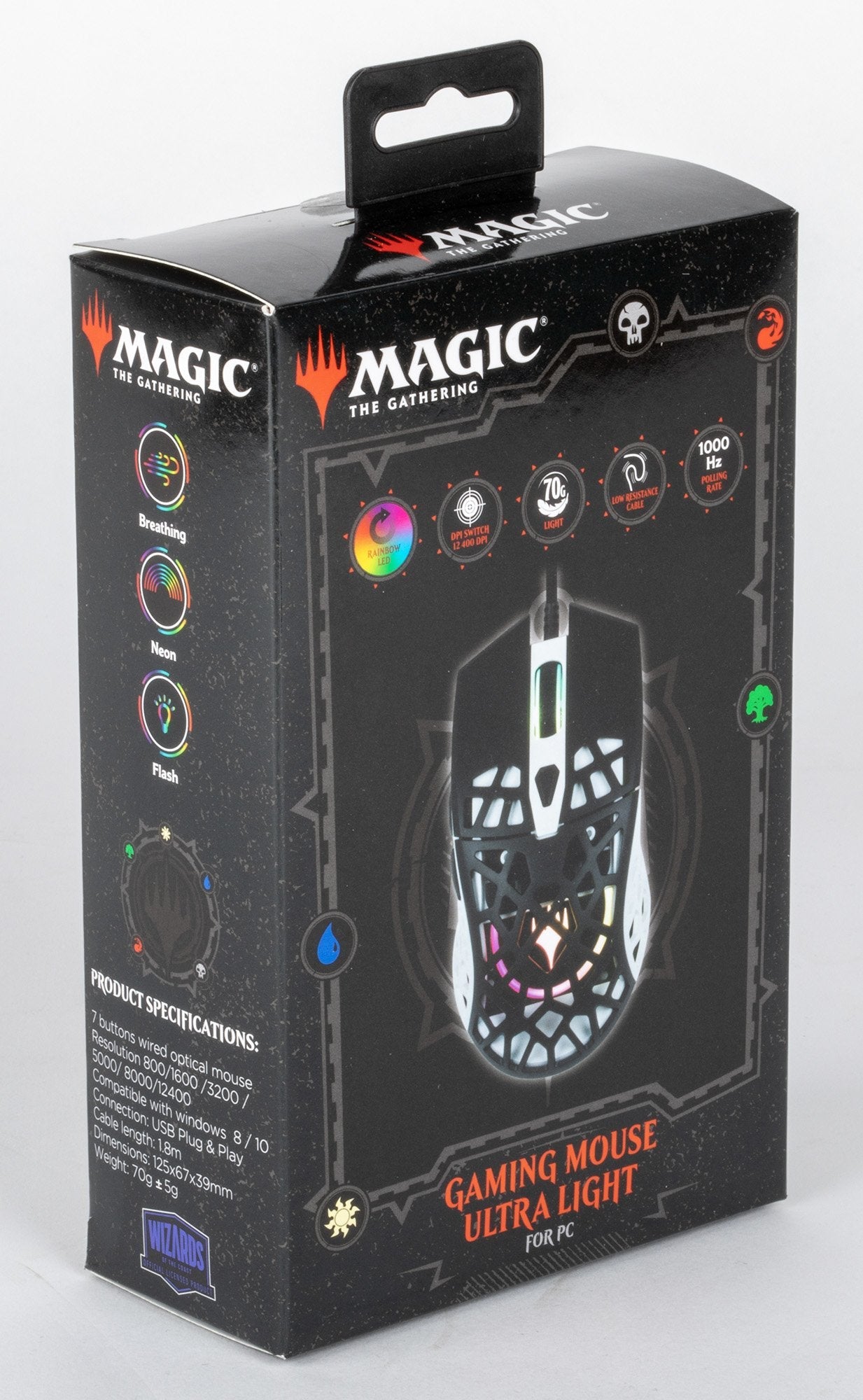 Ratón Gaming Konix Magic The Gathering Ultra Light 10.000dpi  1000hz Led