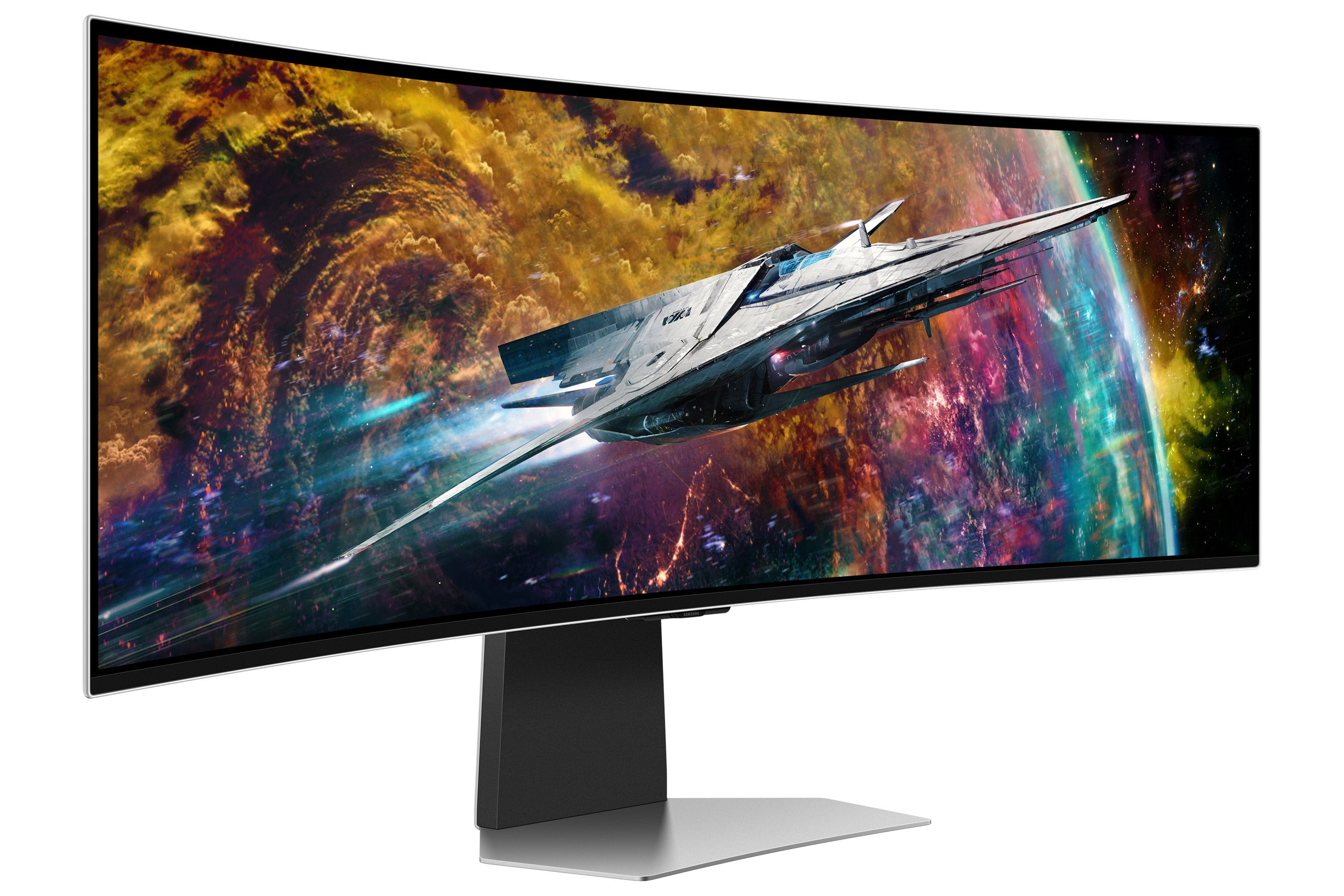 EAN 8806094969658 - Samsung G95SC pantalla para PC 124,5 cm (49") 5120 x 1440 Pixeles Dual QHD OLED Plata imagen 5