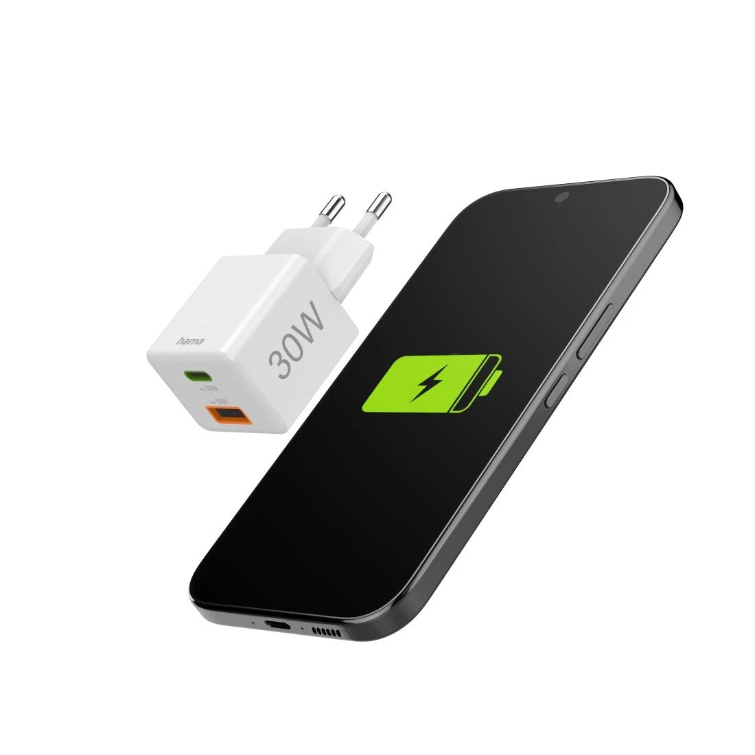 Hama Mini 30w Pd/Qc Biala   00201992 Cargador De Dispositivo Móvil Smartphone Blanco Corriente Alterna Carga Rápida Interior, Exterior