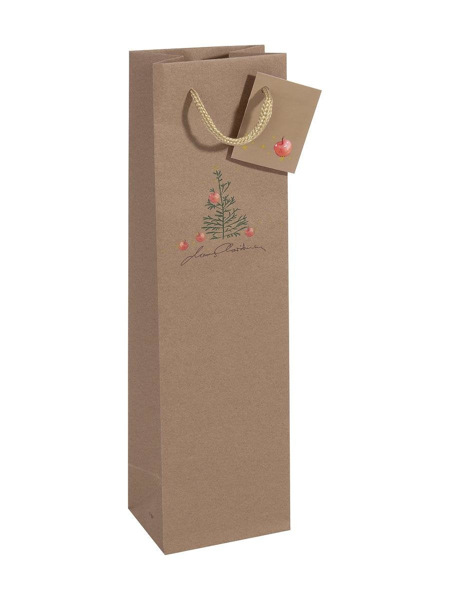 Sigel Geschenktüten Para Flaschen Christmas With Apples Motiv 10,0 X 35,0 Cm, 5 Unidades