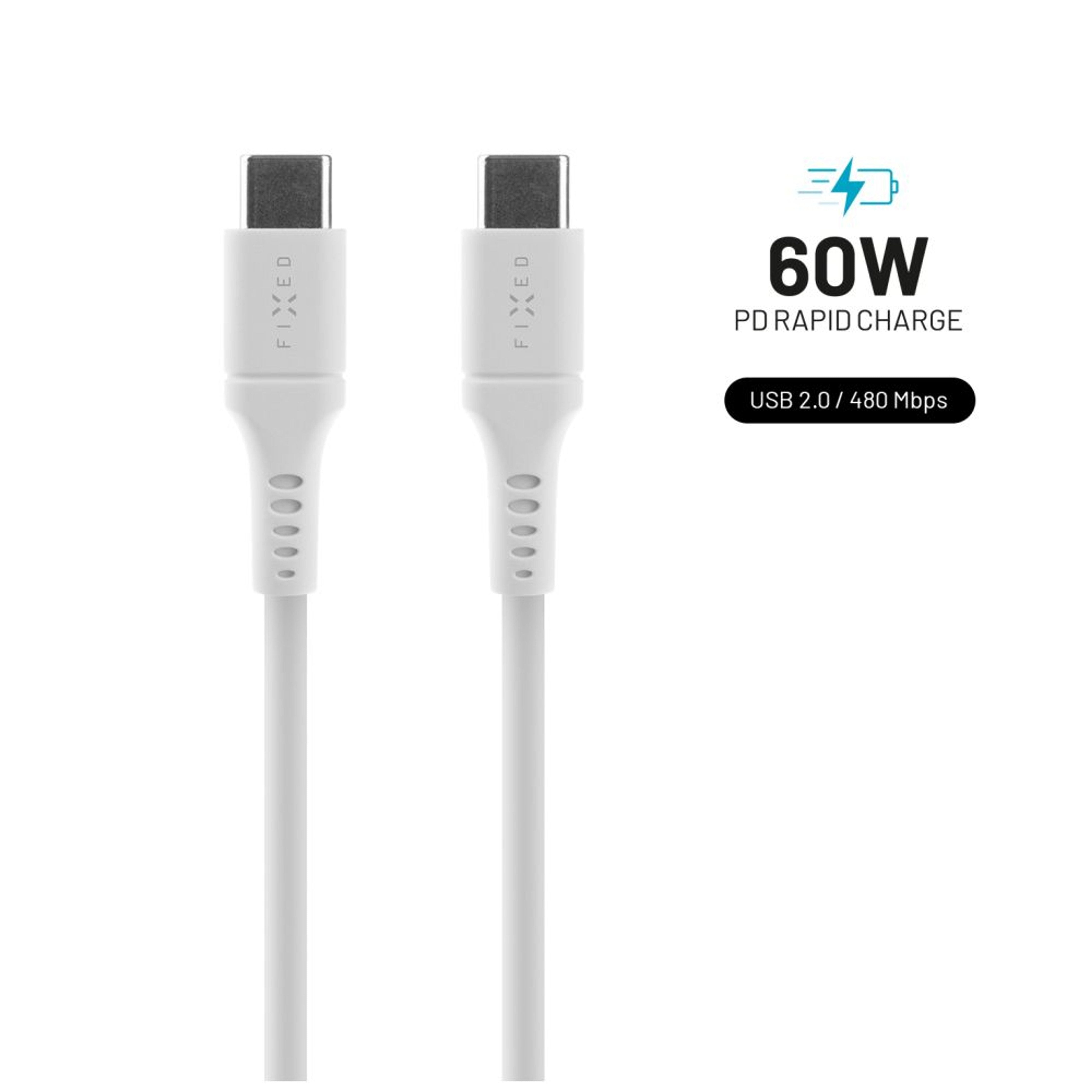 EAN 8591680147281 - FIXED FIXDLS-CC12-WH cable USB USB 2.0 1,2 m USB C 4,8 Gbit/s Blanco imagen 1