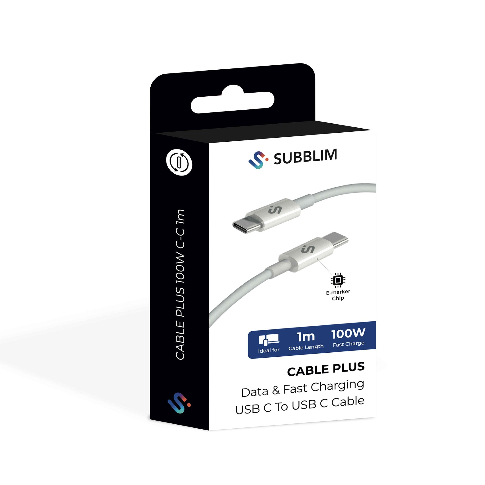 EAN 8436586743598 - SUBBLIM SUBCAB-C10010 cable USB USB 2.0 USB C Blanco imagen 6