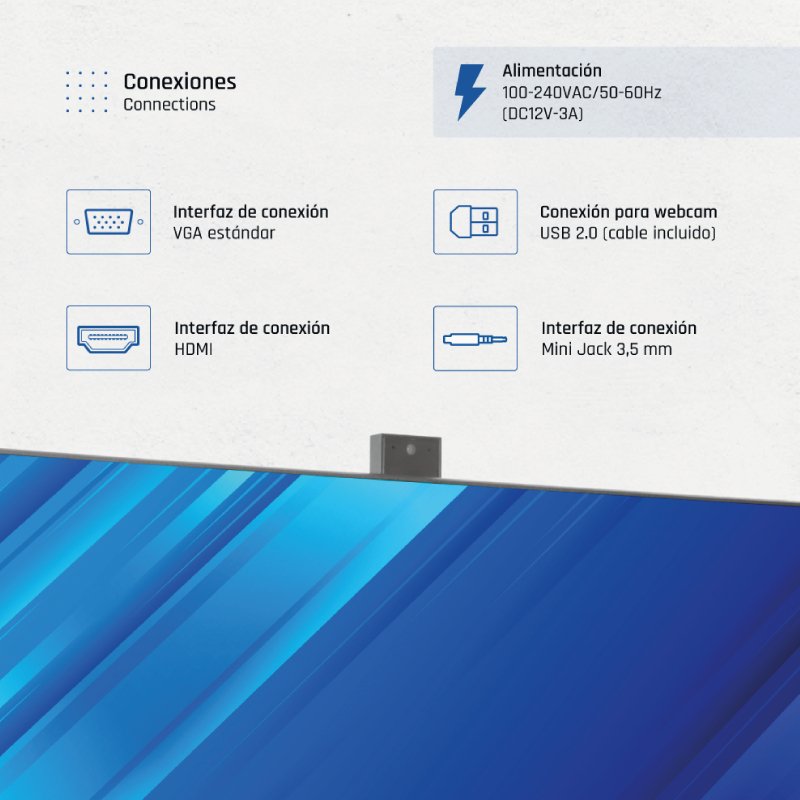 EAN 8435364320020 - iggual ML24WC pantalla para PC 60,5 cm (23.8") 1920 x 1080 Pixeles Full HD LED Negro imagen 5