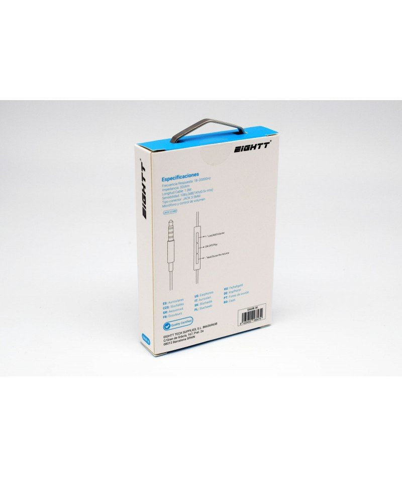 EAN 8425402168479 - Eightt EAUR-XI auricular y casco Auriculares Alámbrico Dentro de oído Llamadas/Música Blanco imagen 4