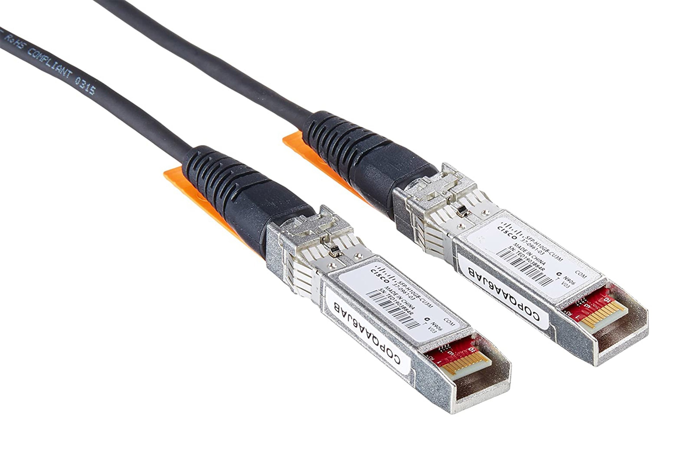 Cisco 10gbase-Cu Sfp+ Cable 3 Meter Cable De Red 3 M Negro