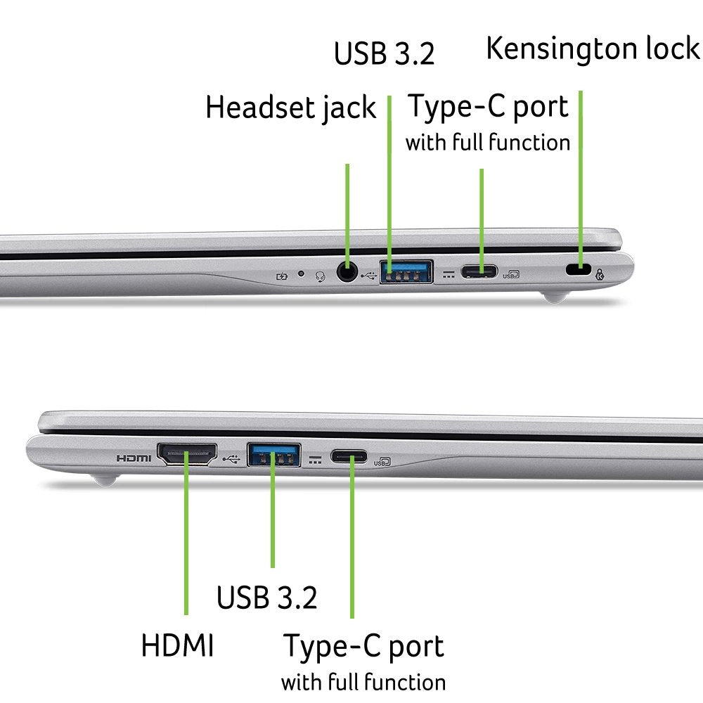 Portátil Acer Chromebook 315 Cb315 7h C6fd 15.6" Full Hd Intel N50 8gb Ram 128 Gb Emmc Uhd Graphics Google Chromeos Plata Sin Cargador