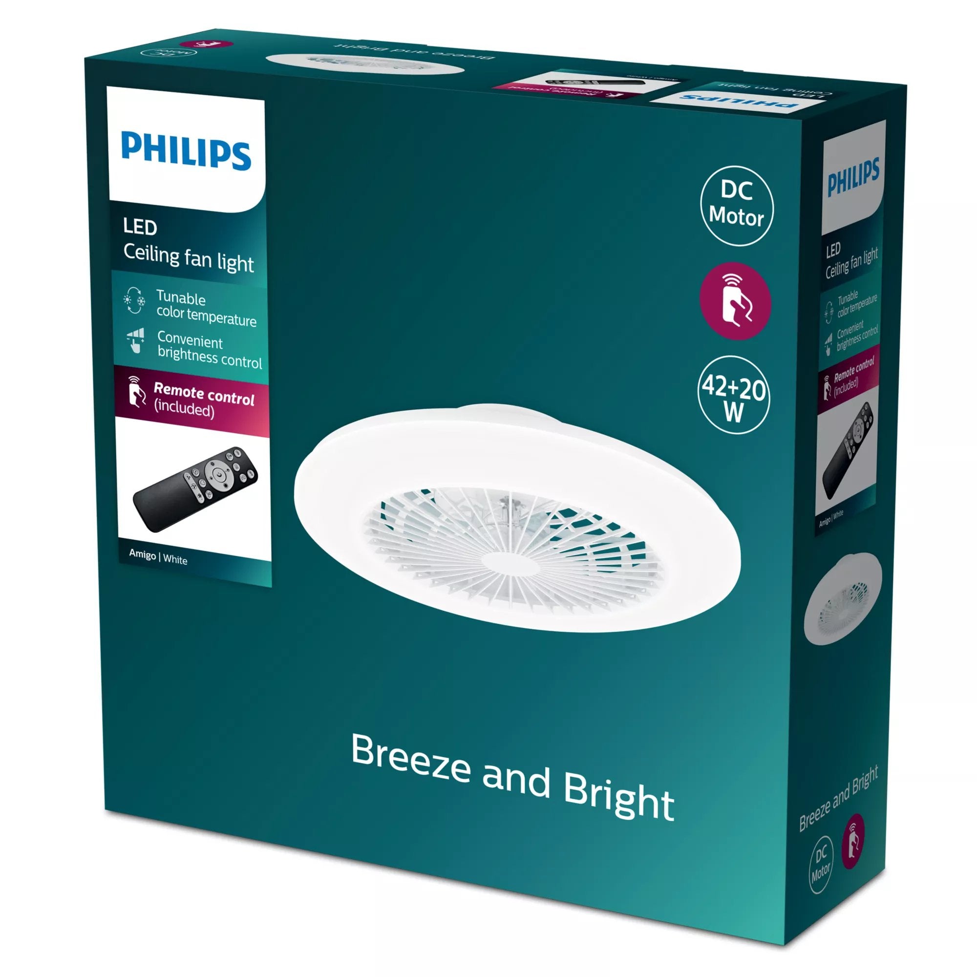 Philips Amigo Lámpara De Techo Led 60 W 3000/4400/6500 K Blanco