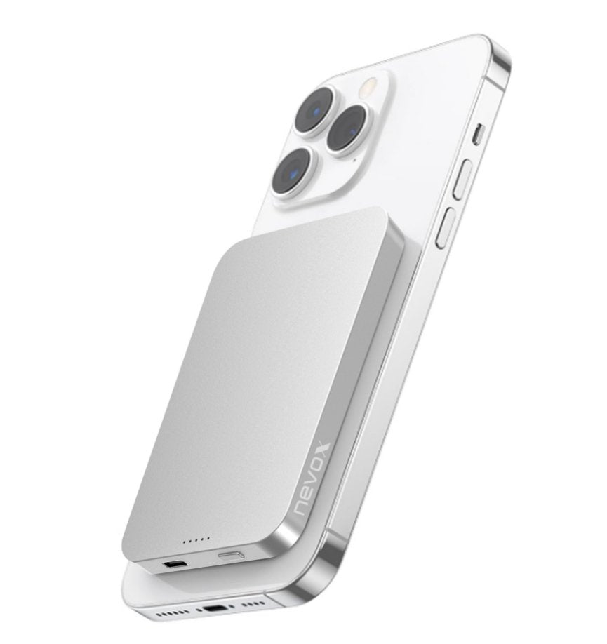 Nevox Powerbank Magnetic 5.000mah 15w Magsafe Silber