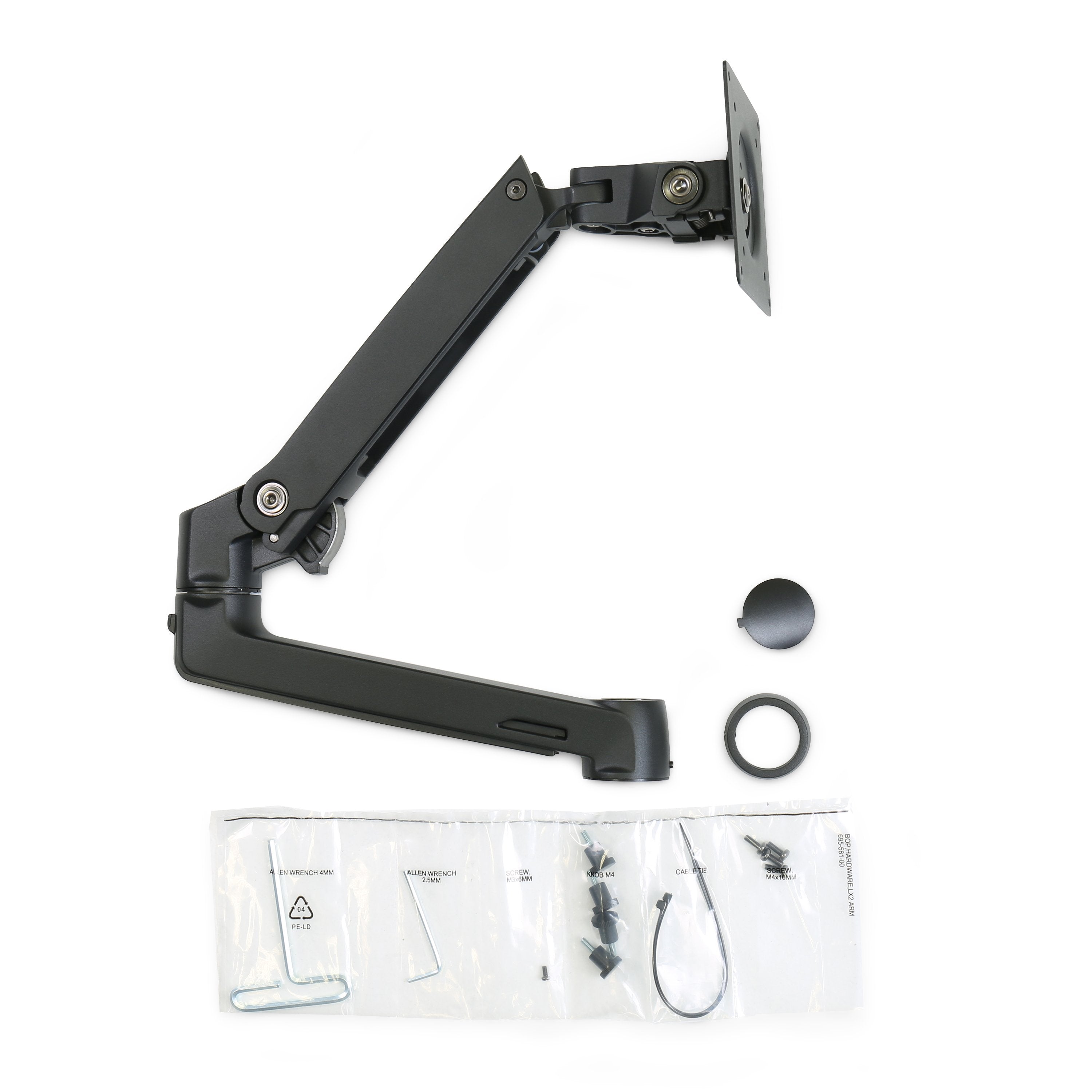 Ergotron Kit De Brazo, Extensión Y Collar Lx [Negro]