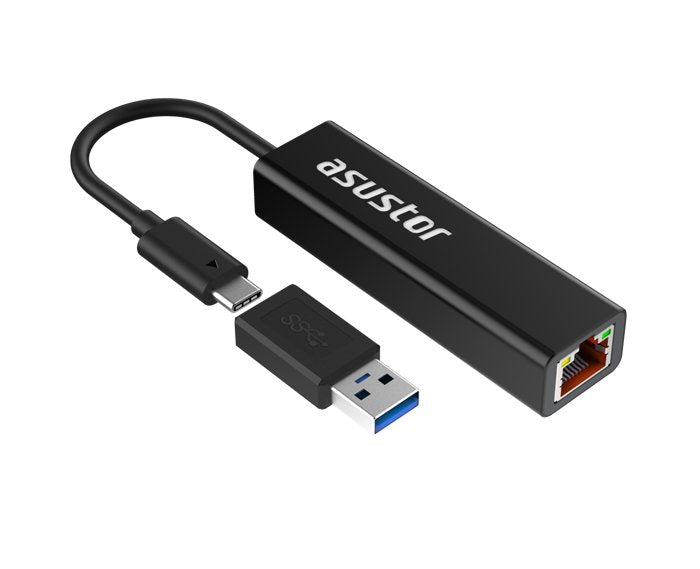 Asustor Accesorio As-U2.5g2, Netzwerkadapter Usb-C/Usb-A 2.5gbase
