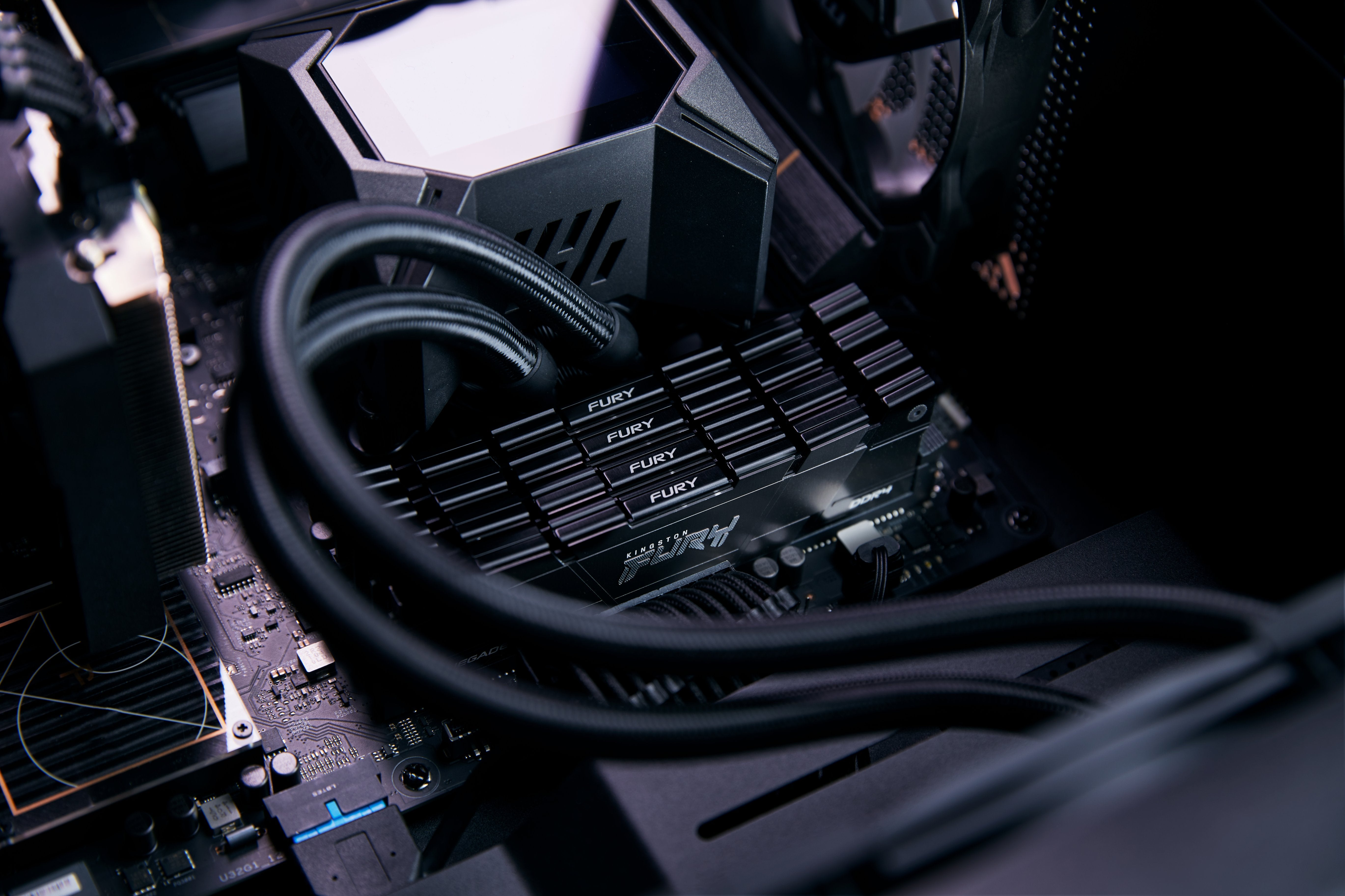 Memoria Kingston Fury 8 Gb 8x1gb Ddr4-3200 Negro/Plateado, Kf432c16rb2/8, Fury Renegade Black Xmp, Intel Xmp Kf432c16rb2/8