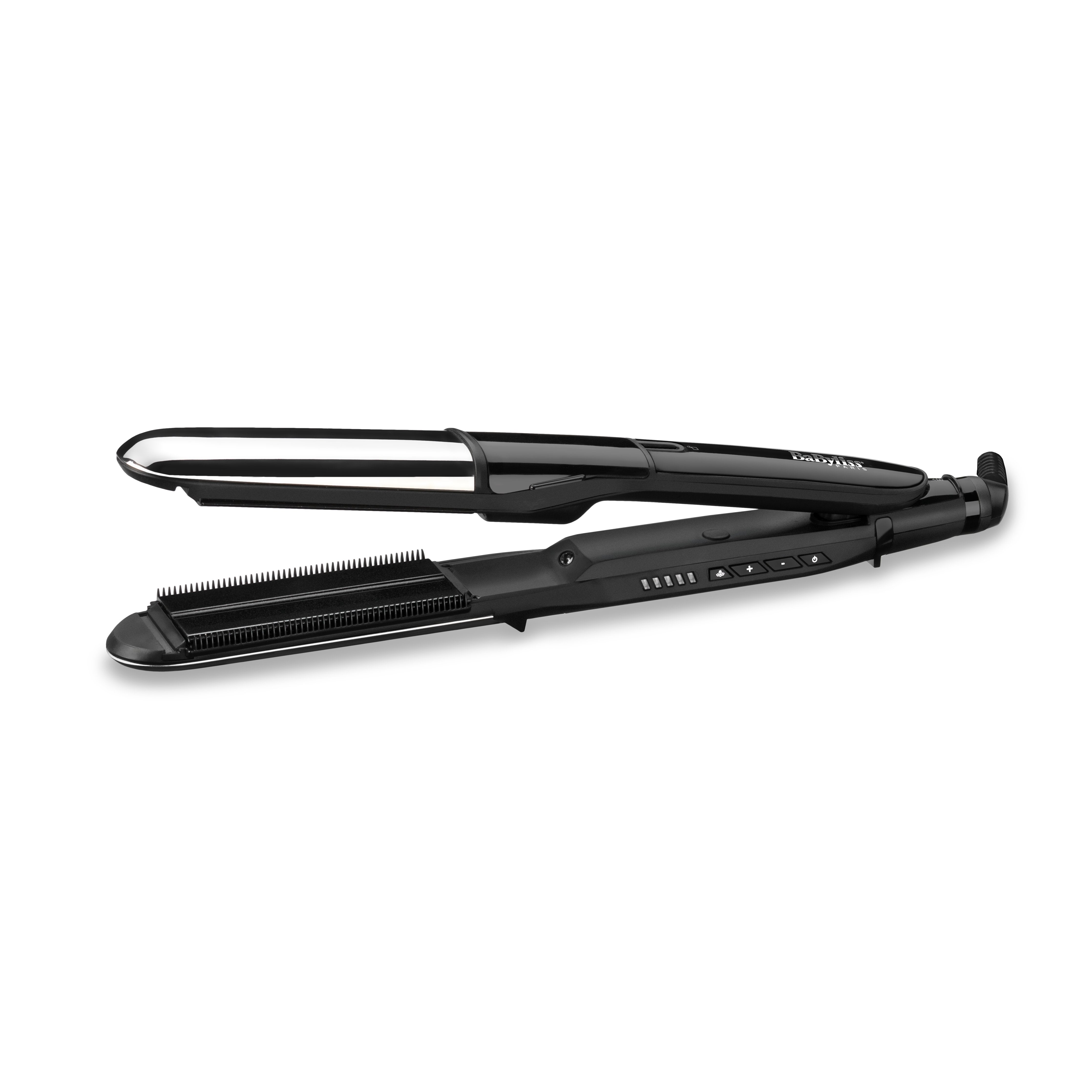 EAN 3030050153408 - BaByliss Steam Mist Styler Plancha de pelo Vapor Negro, Plata 67 W 2,5 m imagen 1