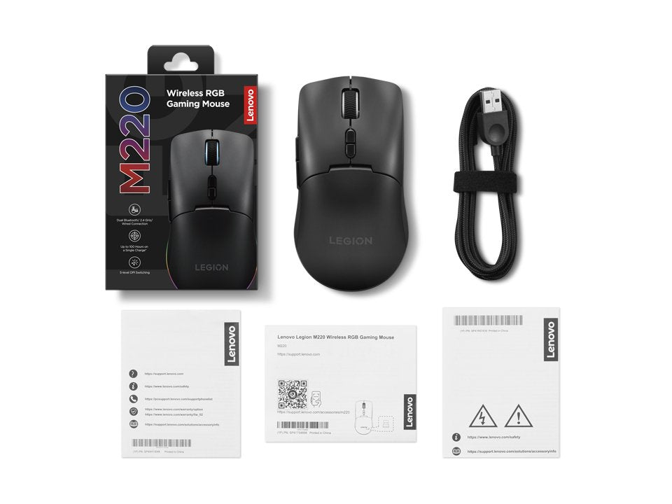 EAN 0195892133742 - Lenovo Legion M220 ratón Juego Ambidextro RF Wireless + Bluetooth + USB Type-C Óptico 5000 DPI imagen 6