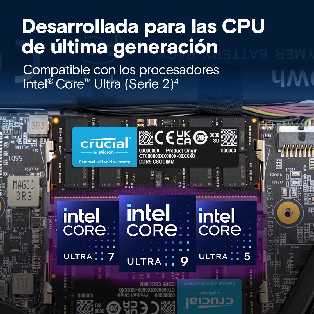 EAN 649528940643 - Crucial CT2K16G64C52CS5 módulo de memoria 32 GB 2 x 16 GB DDR5 6400 MT/s imagen 3