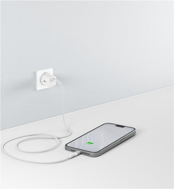 Cable Goobay Usb-C (St-St) 0,5m Verbindungscable Textilmantel Blanco