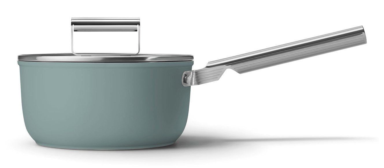 Smeg Spf2012egm Kochtopf, 20 Cm, Keramik, Edelstahlgriff, Smaragdgrün
