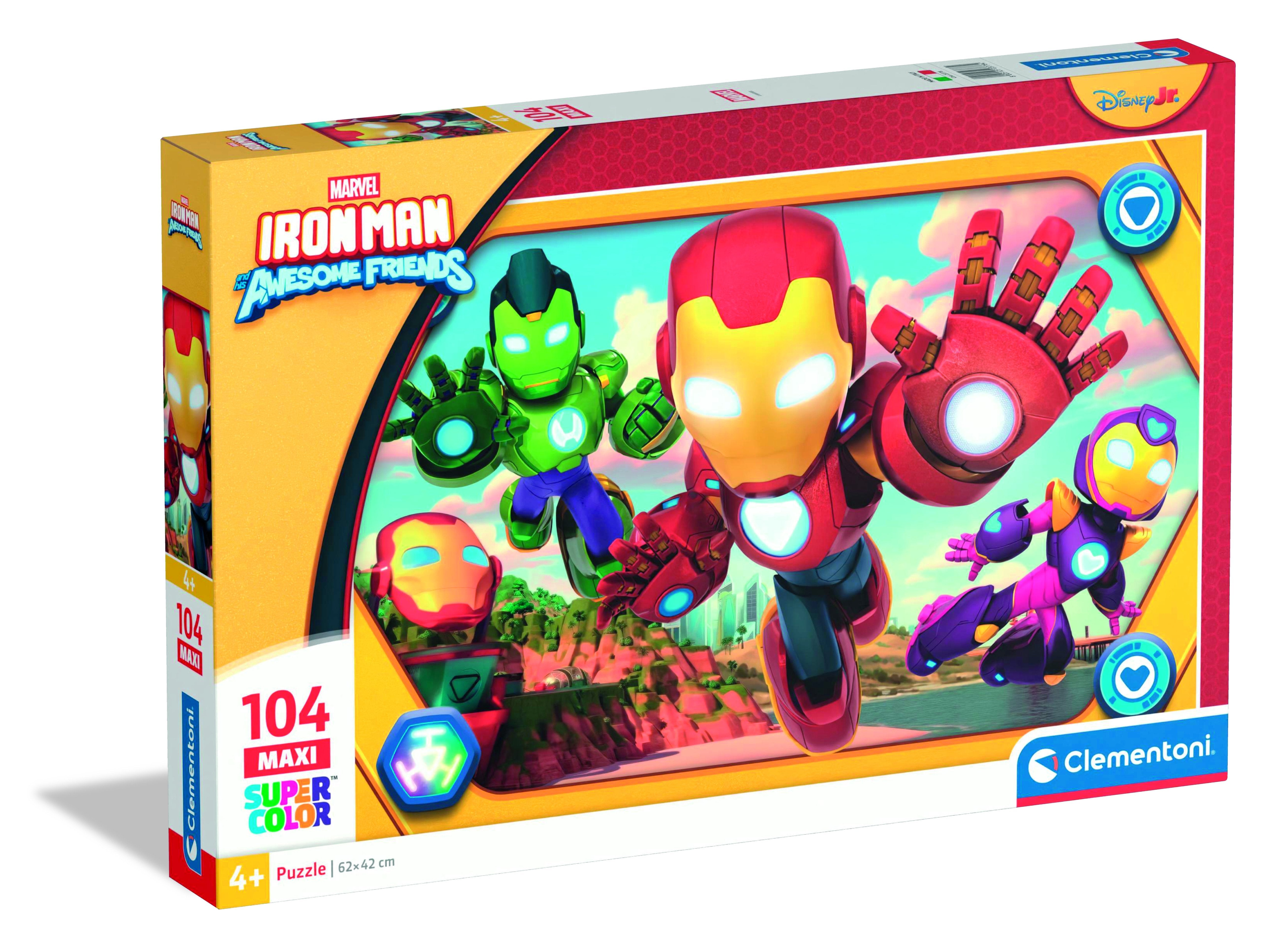 Puzzle Maxi Iron Man Y Su Superequipo Marvel 104pzs