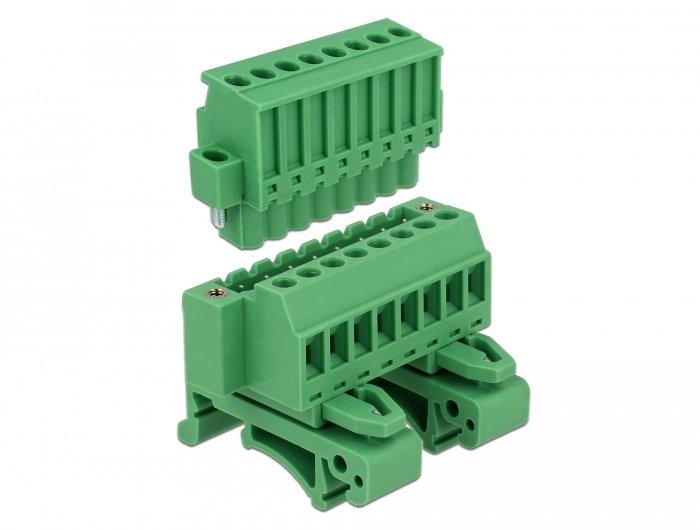 Terminalblock Set Für Hutschienen 8 Pin Mit Schraubverriegelung