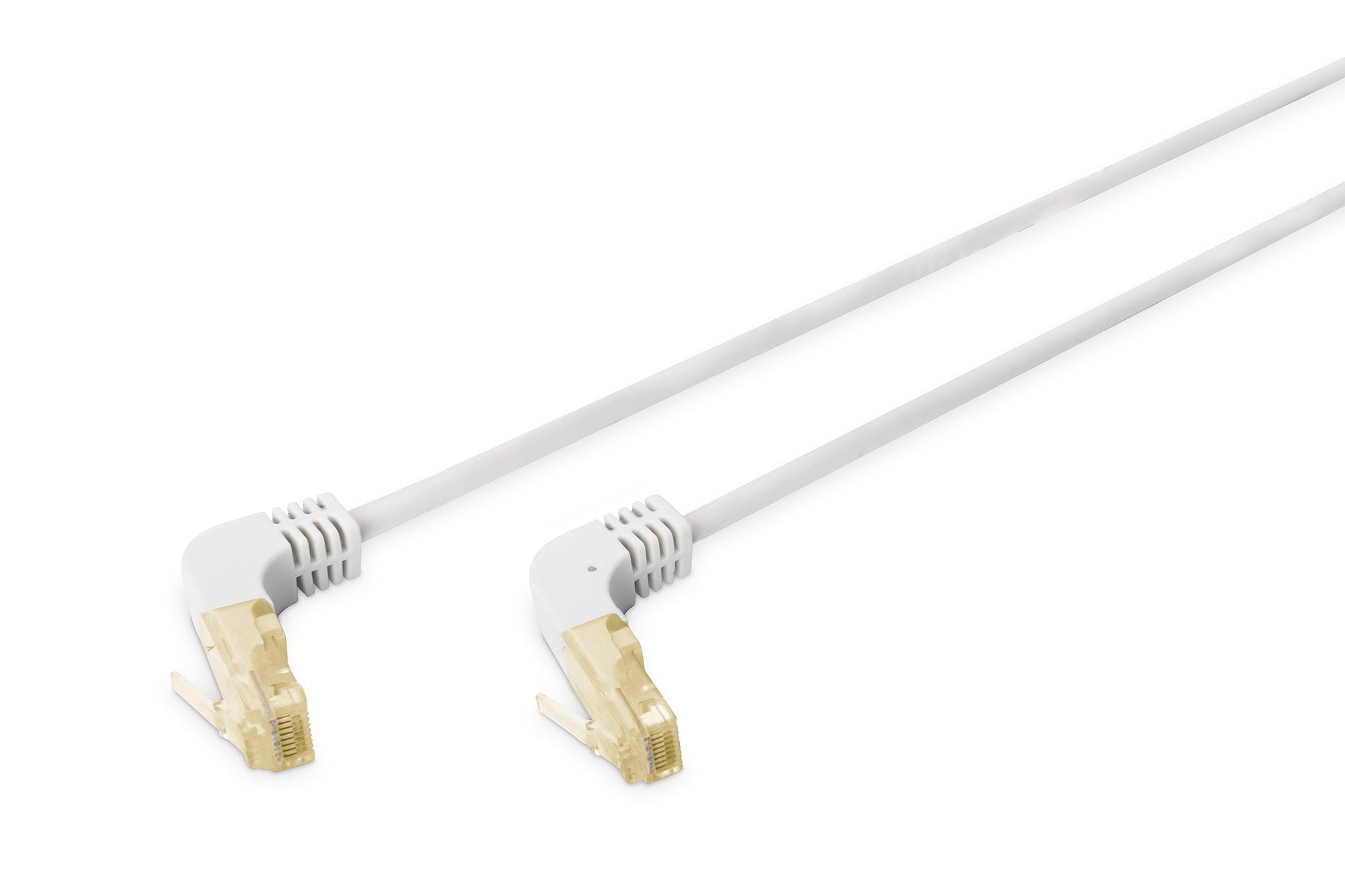 Cat 6a S/Ftp Patch Cord 90 Deg Cabl Plug Cu Lszh Awg 26/7 3 M Grey
