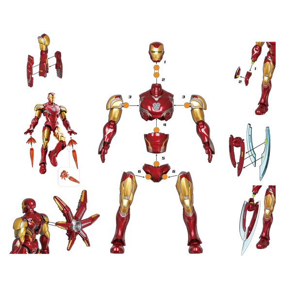 Blokees Marvel Infinity Saga Champion Class Iron Man Mk85 Model Kits