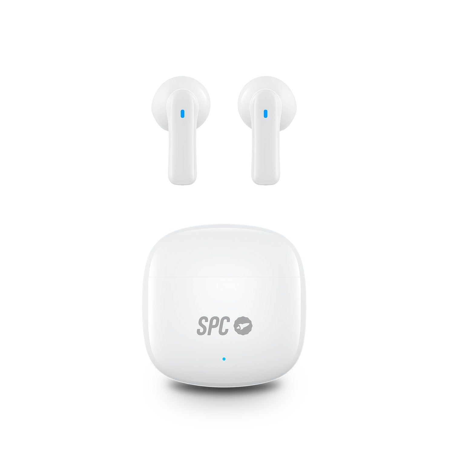 Auriculares Bluetooth Spc Zion 2 Play Con Estuche De Carga Autonomía 7h Stick Corto 30mm Blancos