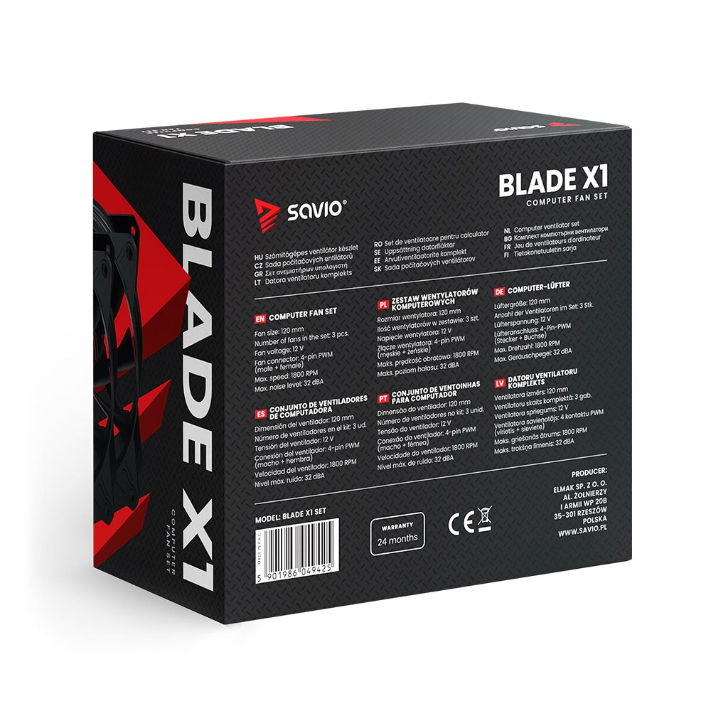 EAN 5901986049425 - Savio BLADE SET sistema de refrigeración para ordenador Carcasa del ordenador Sistema de refrigeración lí imagen 8