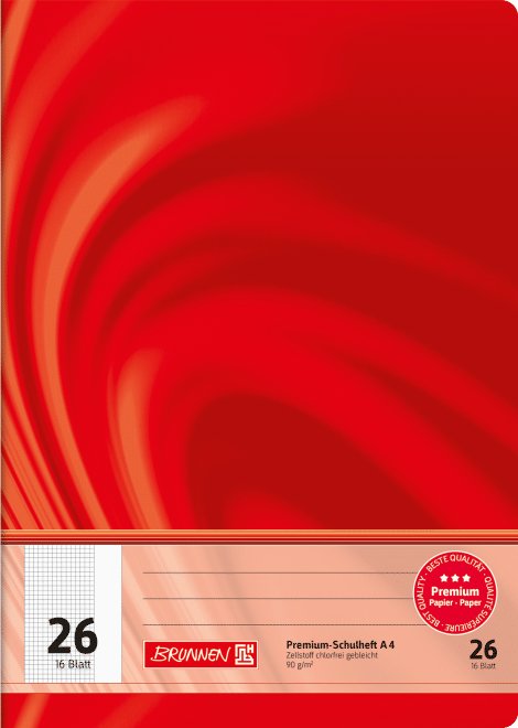 Brunnen Cuaderno Escolar Vivendi Pautado 26 Cuadriculado Din A4 - Material De Oficina - A4