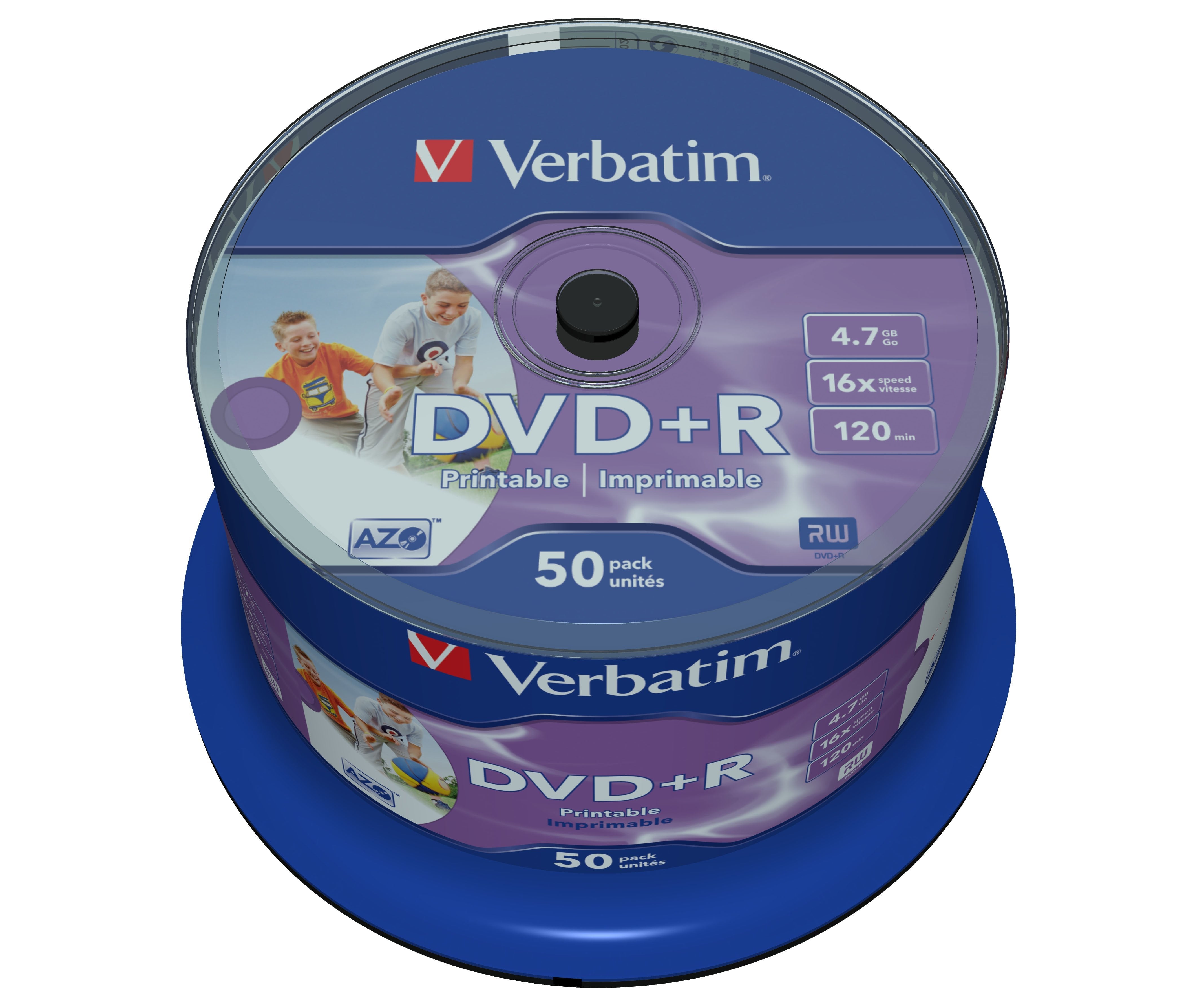 Verbatim Dvd+R Wide Inkjet Printable No Id Brand 4,7 Gb 50 Pieza(S)  43512