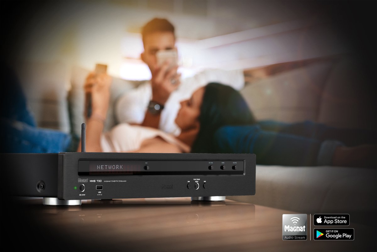 Magnat Mms 730 Reproductor De Red Dab+ Fm Usb Wi-Fi Bluetooth Negro