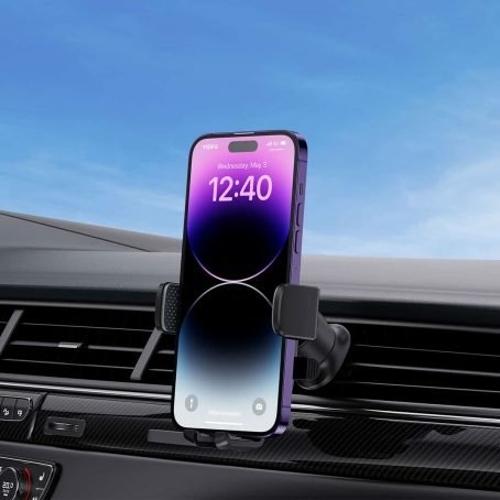 Soporte De Coche Baseus Ultracontrol Pro Zaciskowy Z Przyssawka/Hakiem Do Kratki Nawiewu - Negro