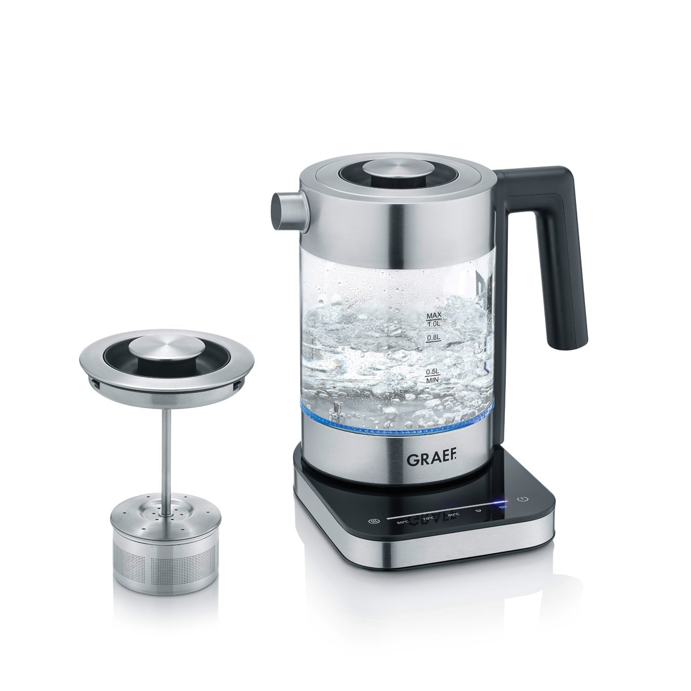 Hervidor Graef Wk 350 Transparente/Inox.