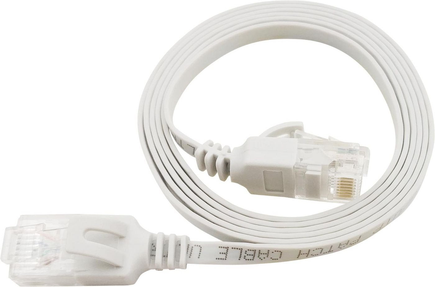 Flat U/Utp Cat6a White 3.5m Awg 34/7, Pvc, 1x4mm Utp-Fl6a-00350-Wh