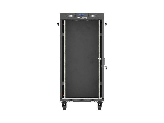 Lanberg Rack Cabinet 19" Free-Standing 24u 600x600 Flat Pack With Glass Door Lcd Negro V2