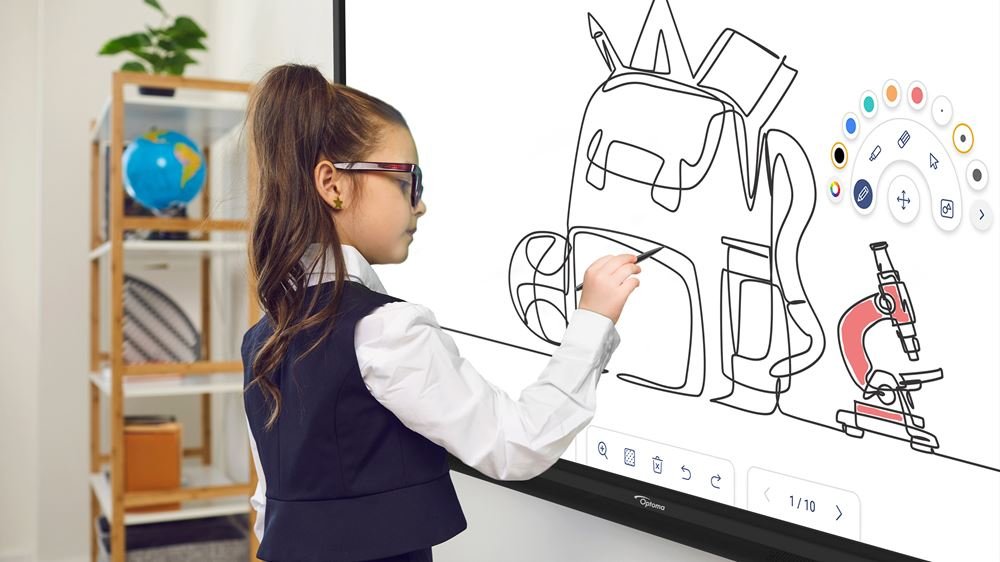 Optoma Creative Touch 3752rk 75" Clase Diagonal 3-Series Gen 2 Pantalla Lcd Con Retroiluminación Led Interactivo Con Pizarra Blanca Y Pantalla Táctil (Múltiple) 4k Uhd (2160p) 3840 X 2160 Direct Led Negro
