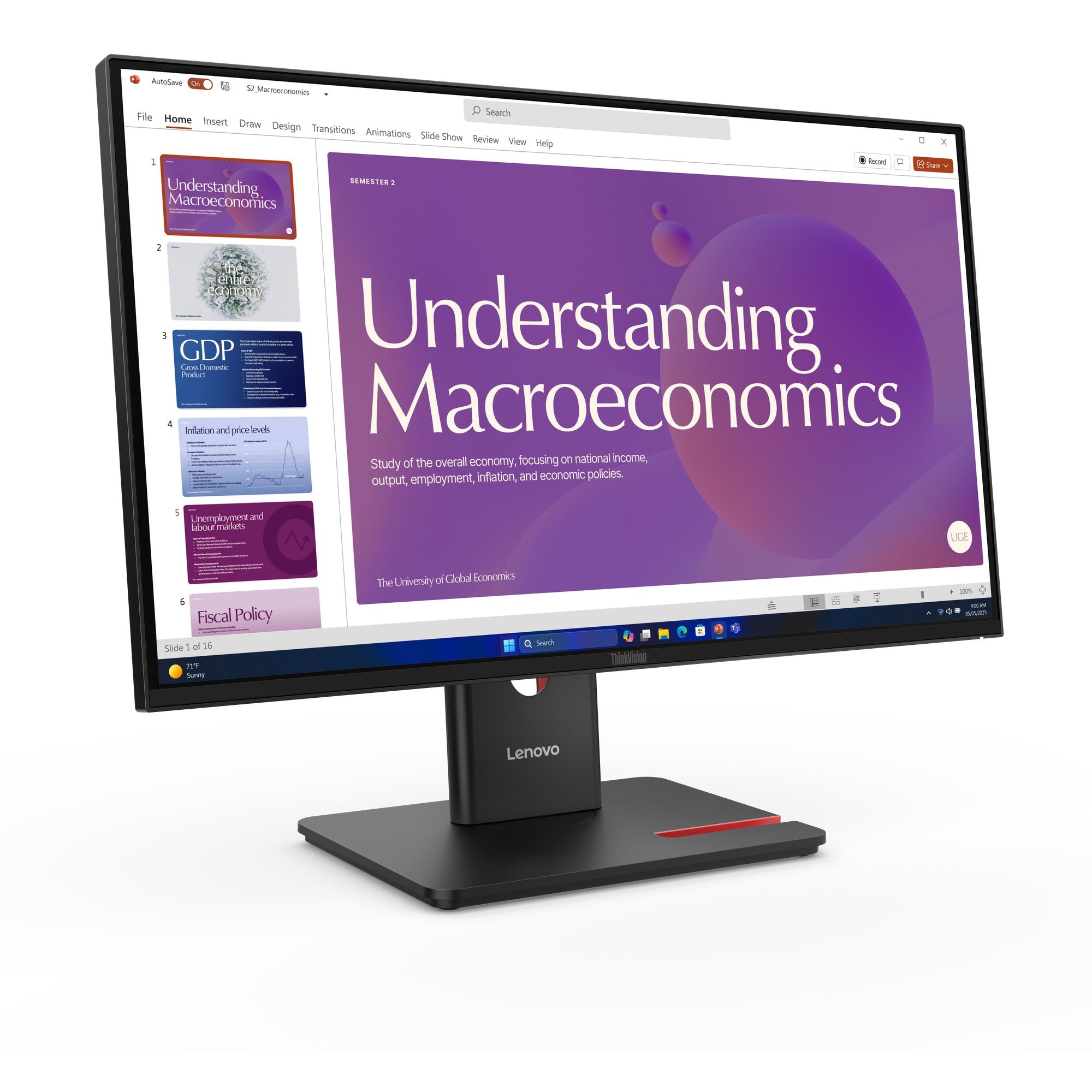 Lenovo Thinkvision T24d-40 Monitor Led 24" (23.8" Visible) 1920 X 1080 Full Hd (1080p) @ 120 Hz Ips 250 Cd/M² 1500:1 4 Ms Hdmi Displayport Usb-C Altavoces Negro Eclipse