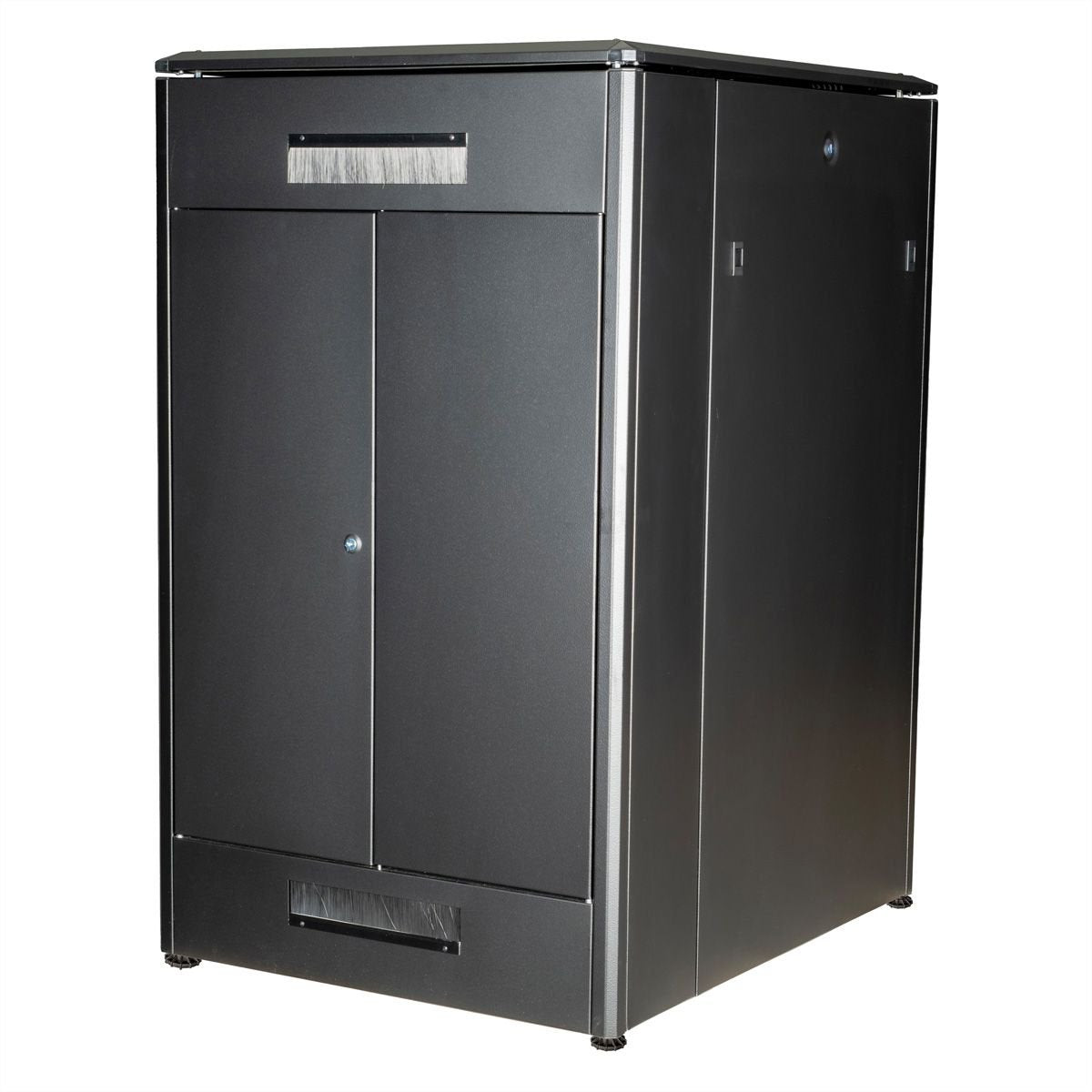 Roline 19-Zoll Netzwerkschrank Pro 26 He, 800x1000 Bxt Glastr Schwarz